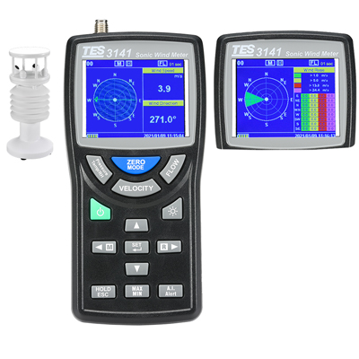 TES-3141T多功能五參數風向風速儀